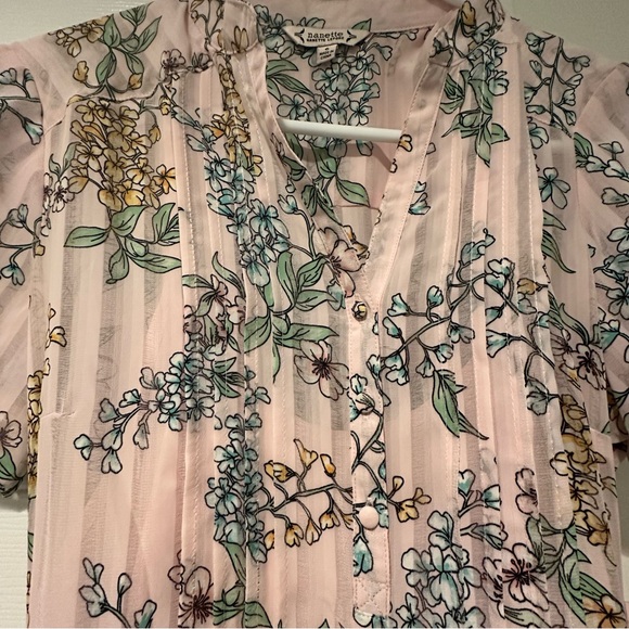 Nanette Lepore Floral Midi Dress size 6 NWT -sheer pale pink - Picture 6 of 10